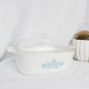 Corningware A-84-B BLUE CORNFLOWER 4 Quart Dutch Oven Casserole with lid